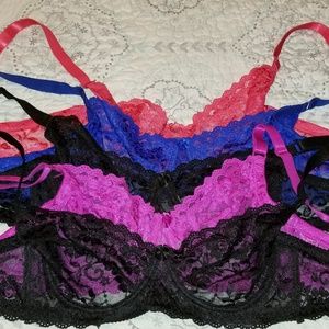 5 NWOT Lace balconnet bras 36DD